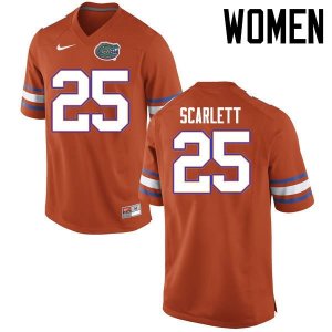 Women's Florida Gators #25 Jordan Scarlett NCAA Nike Orange Authentic Stitched College Football Jersey NRP4362SO